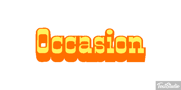 Occasion Text effect