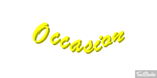 Occasion Text effect