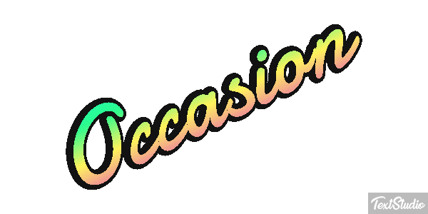 Occasion Text effect