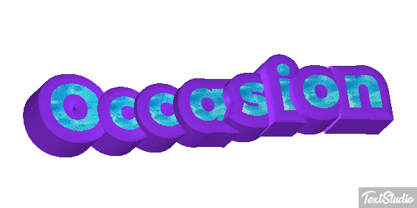 Occasion Text effect