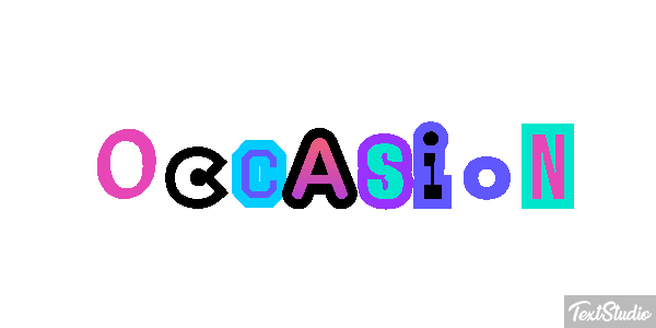 Occasion Text effect