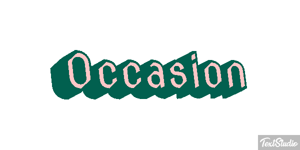 Occasion Text effect