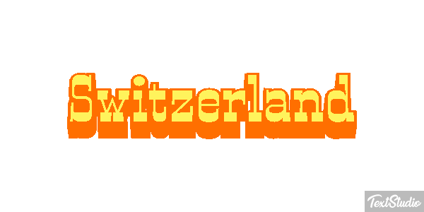 Switzerland Text effect