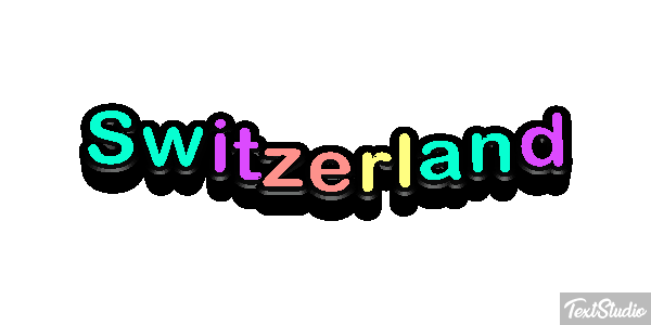 Switzerland Text effect