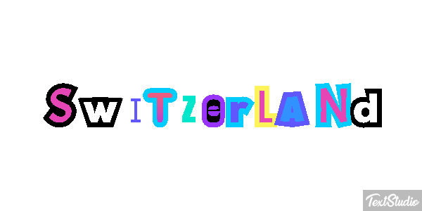 Switzerland Text effect