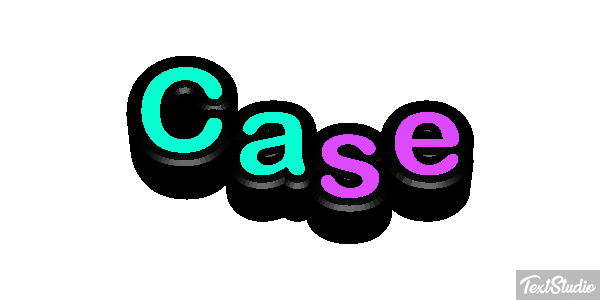 Case Text effect