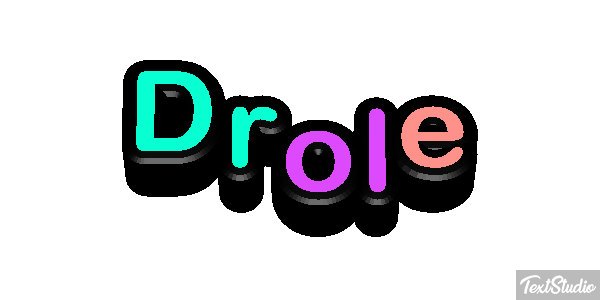 Drôle Efeito do texto