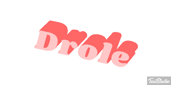Drôle Efeito do texto