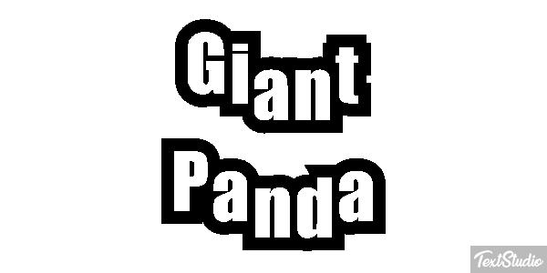 Giant Panda Effetto testo