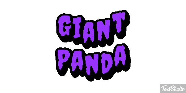 Giant Panda Effetto testo