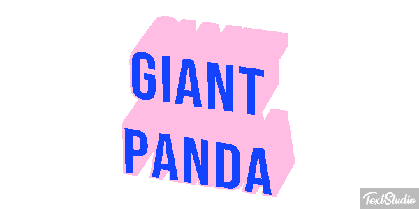 Giant Panda Effetto testo