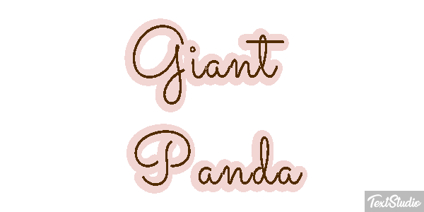 Giant Panda Effetto testo