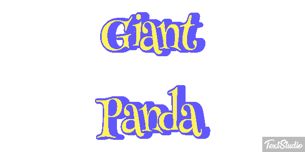 Giant Panda Effetto testo
