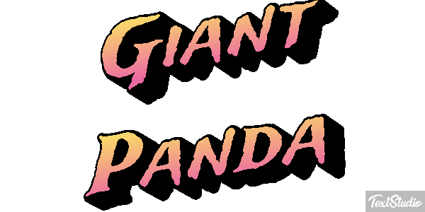 Giant Panda Effetto testo