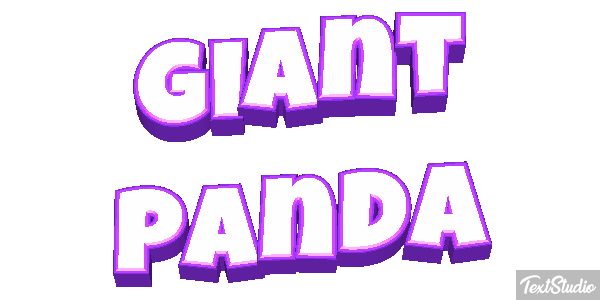 Giant Panda Effetto testo