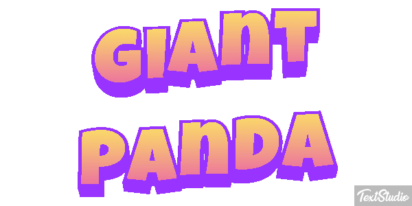 Giant Panda Effetto testo