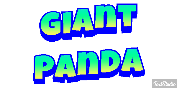 Giant Panda Effetto testo