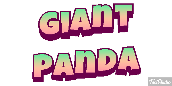 Giant Panda Effetto testo