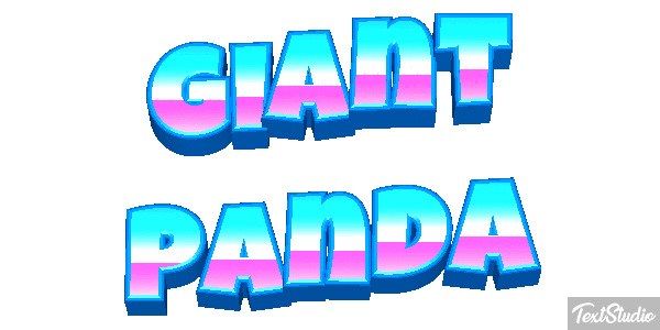 Giant Panda Effetto testo