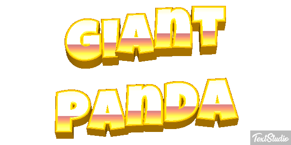 Giant Panda Effetto testo