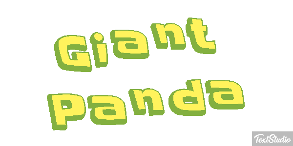 Giant Panda Effetto testo