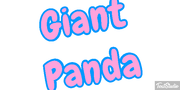 Giant Panda Effetto testo