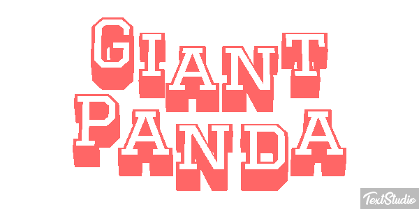 Giant Panda Effetto testo