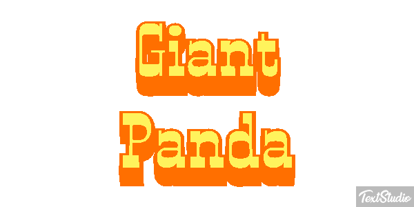 Giant Panda Effetto testo