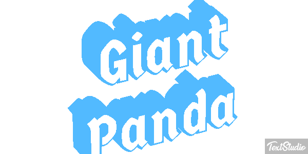Giant Panda Effetto testo