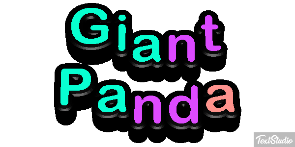 Giant Panda Effetto testo
