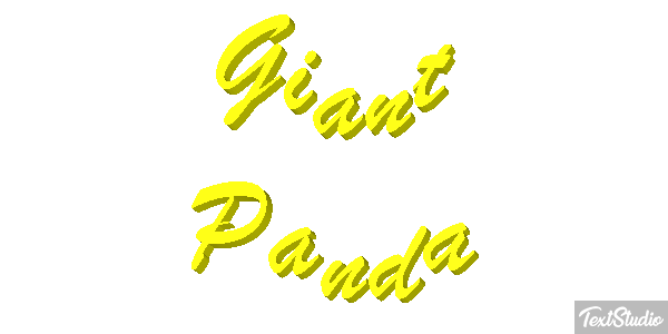 Giant Panda Effetto testo