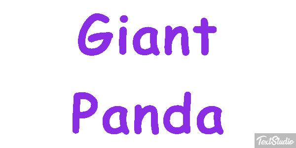 Giant Panda Effetto testo