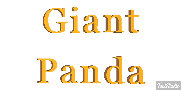 Giant Panda Effetto testo