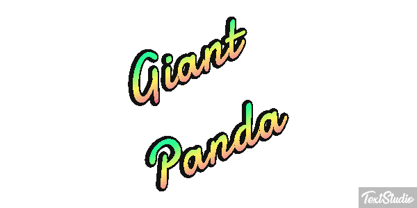 Giant Panda Effetto testo