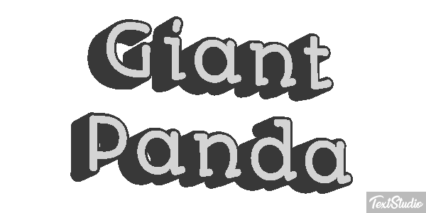 Giant Panda Effetto testo