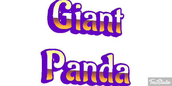 Giant Panda Effetto testo