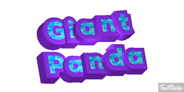 Giant Panda Effetto testo