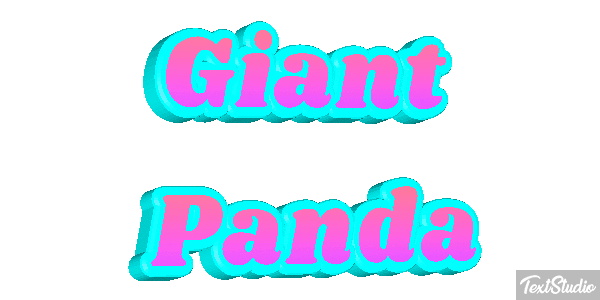 Giant Panda Effetto testo