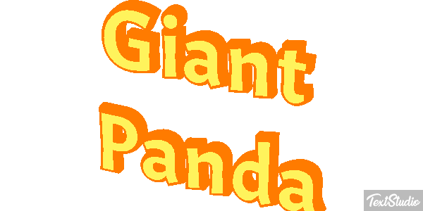 Giant Panda Effetto testo