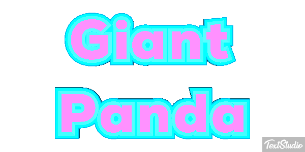 Giant Panda Effetto testo