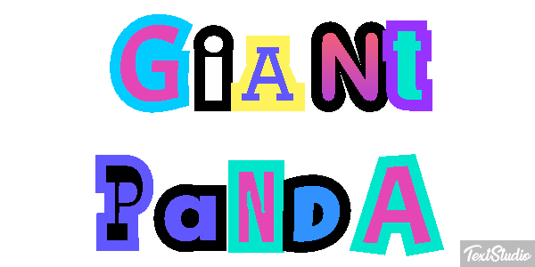 Giant Panda Effetto testo