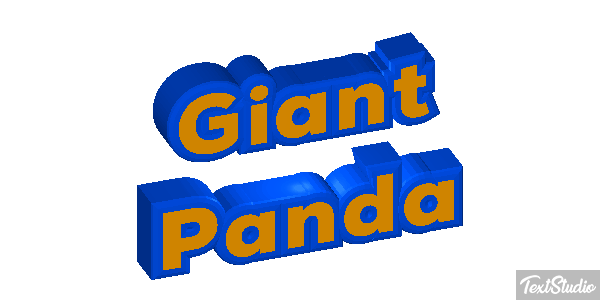 Giant Panda Effetto testo