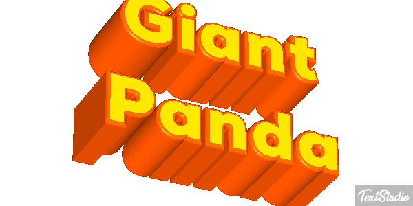Giant Panda Effetto testo
