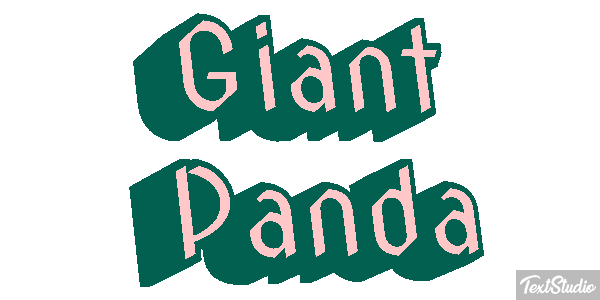 Giant Panda Effetto testo