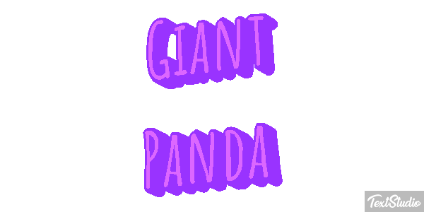 Giant Panda Effetto testo