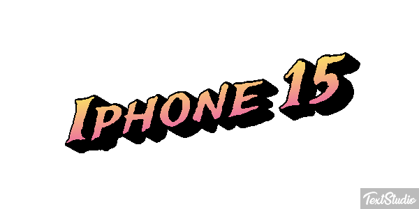 Iphone 15 Text effect