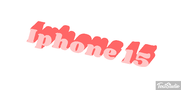Iphone 15 Text effect