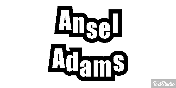Ansel Adams Efeito do texto