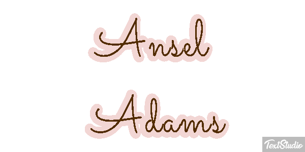 Ansel Adams Efeito do texto