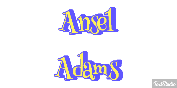 Ansel Adams Efeito do texto